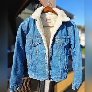 Denim Sherpa-Lined Jacket